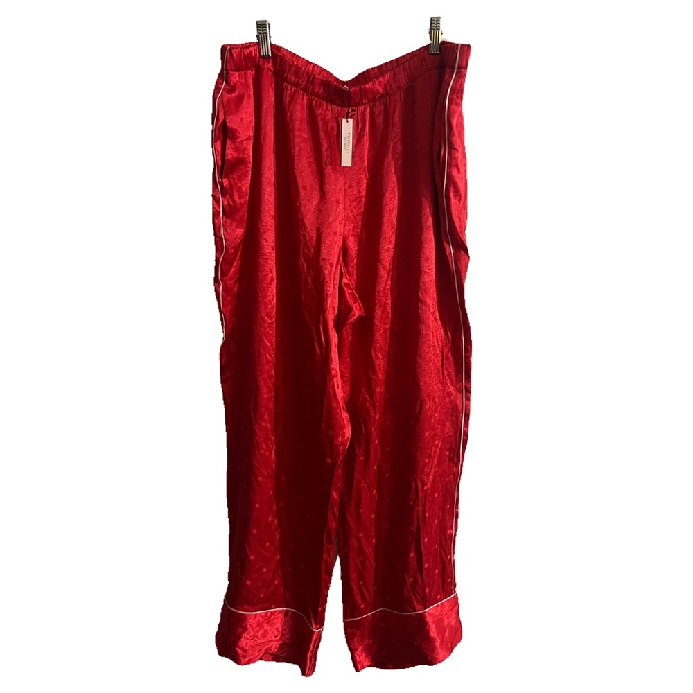 Victoria’s Secret red silk pajama pants